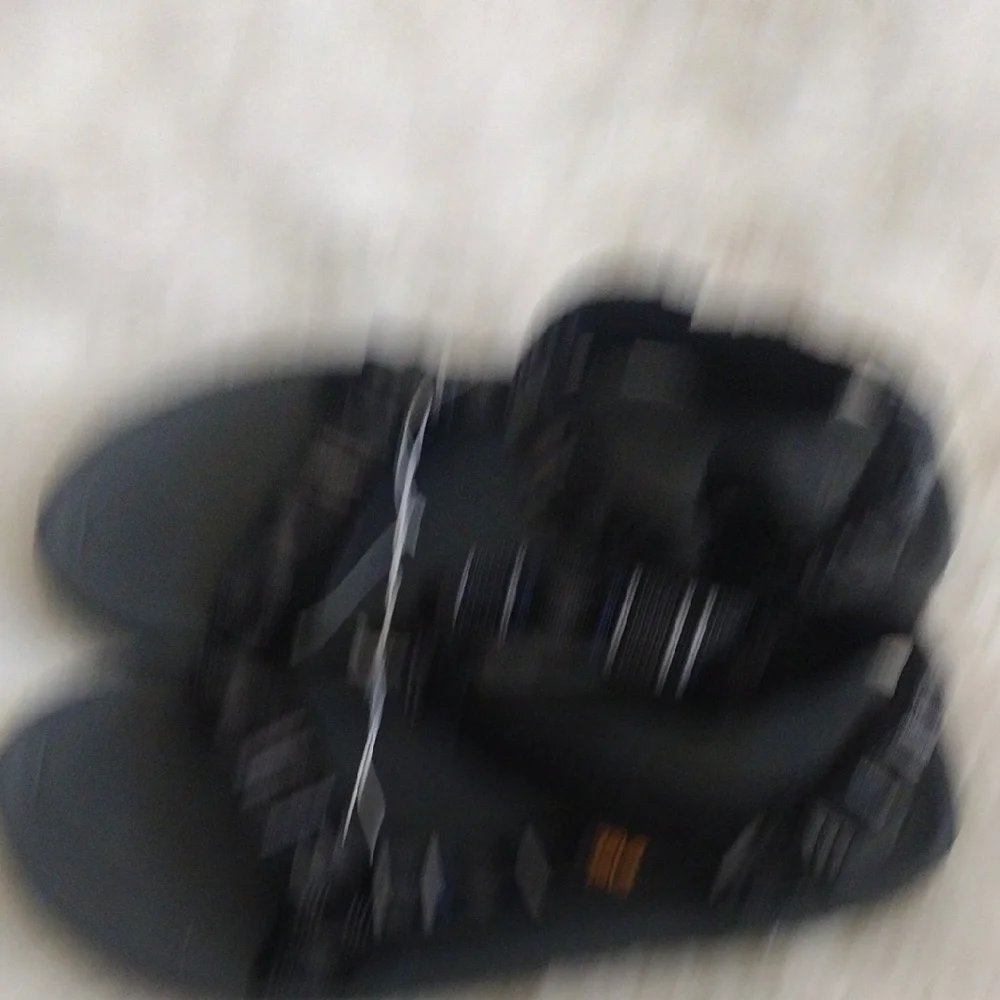 Teva Kids' Charcoal and Black Patterned Sandals